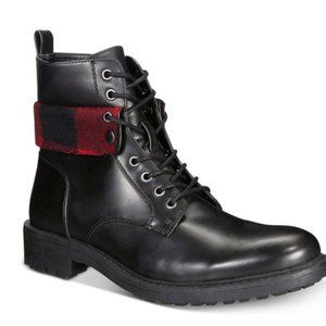 Kenneth Cole Reaction Black Boot, totally VEGAN, Plaid